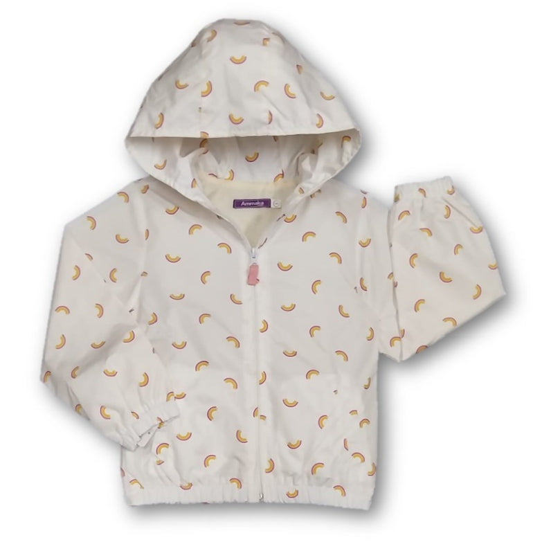 Chompa capucha niña estampada