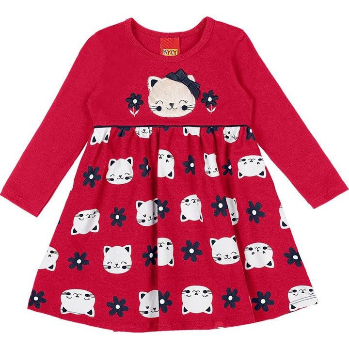 Vestido estampado gatito