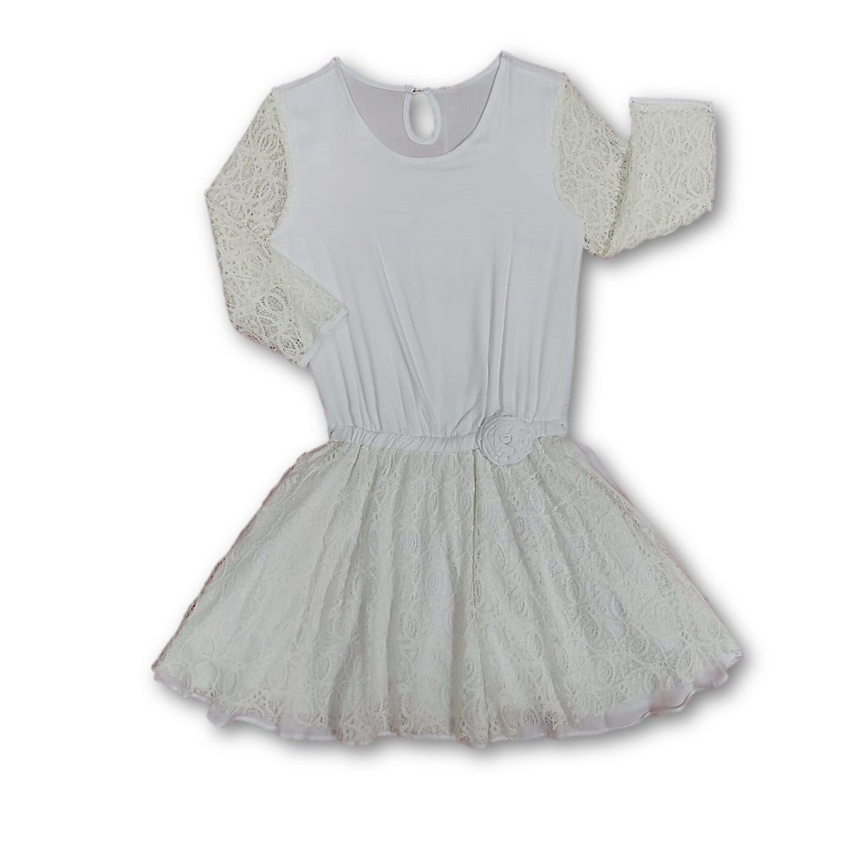 Vestido blanco manga online larga niña