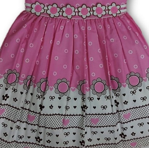 Vestido Rosa-Blanco Niña