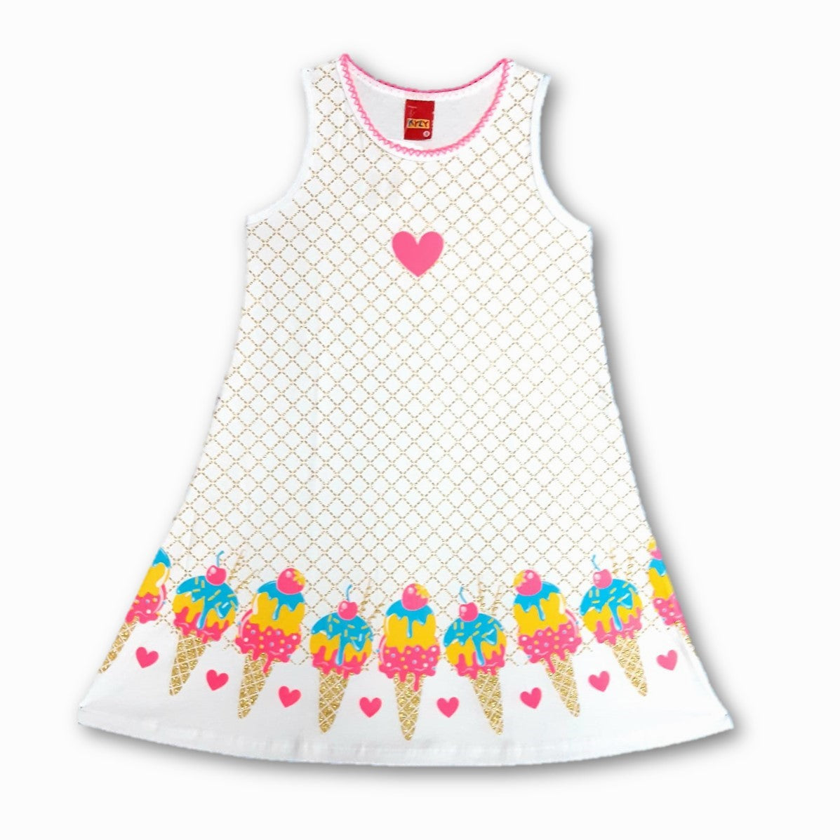 Vestido Blanco helados niña