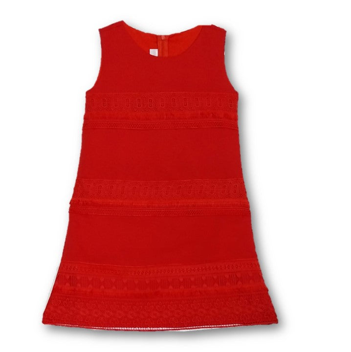 Vestido rojo recto niña