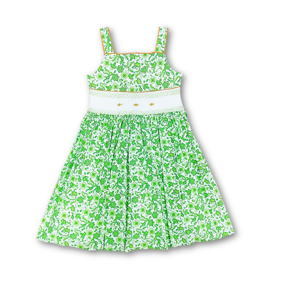 Vestido Verde con flores Niña