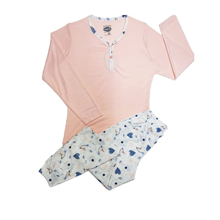 Pijama dama corazones