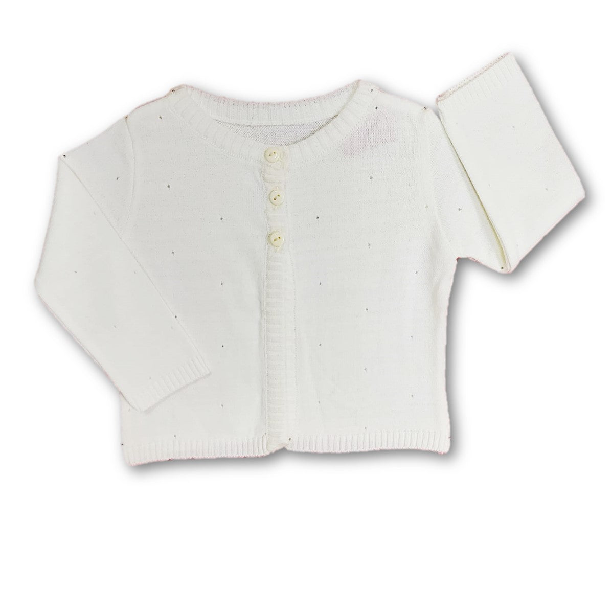 Saco bebé punto con mangas P270001 Blanco roto - Tienda moda