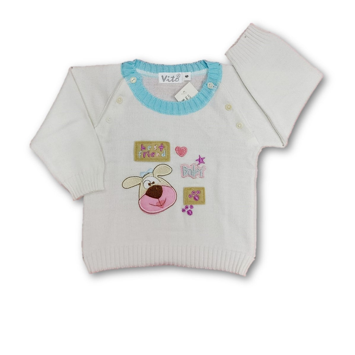 Saco blanco bordado bebé