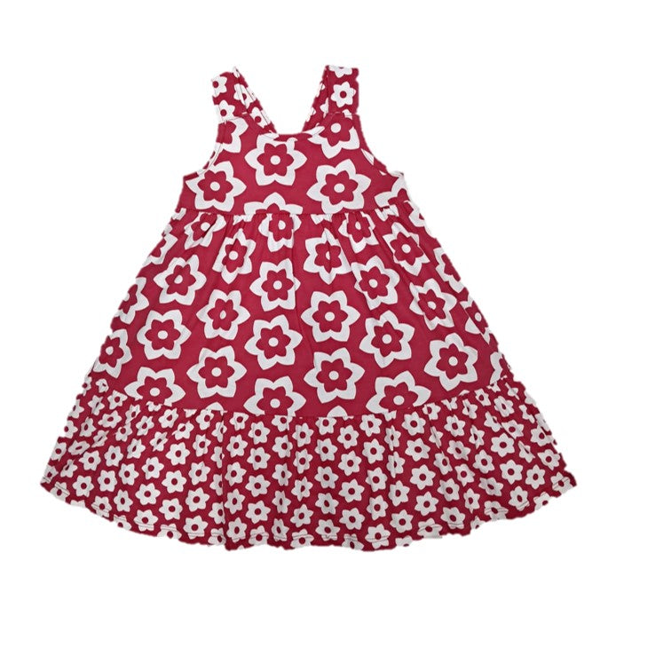 Vestido flores rojo