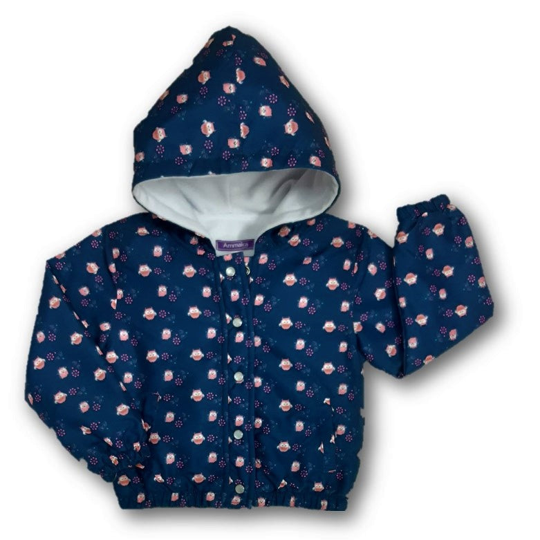 Chompa niña impermeable con capucha