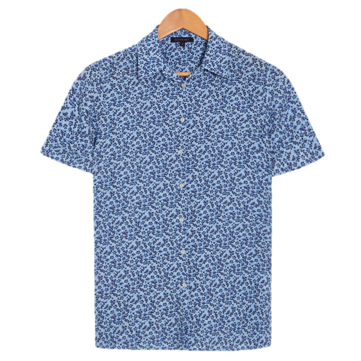 camisa cuello estampada
