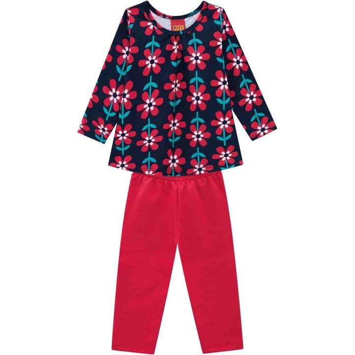 Conjunto niñas flores