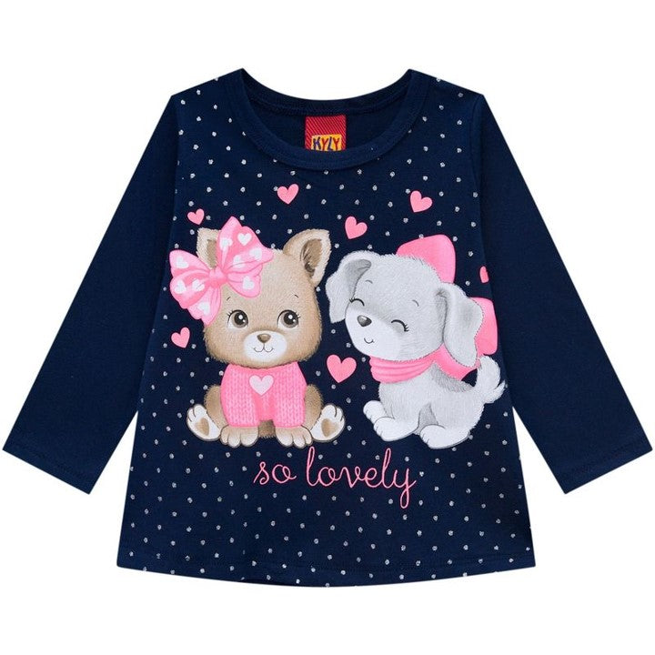 Buzo manga niña perritos