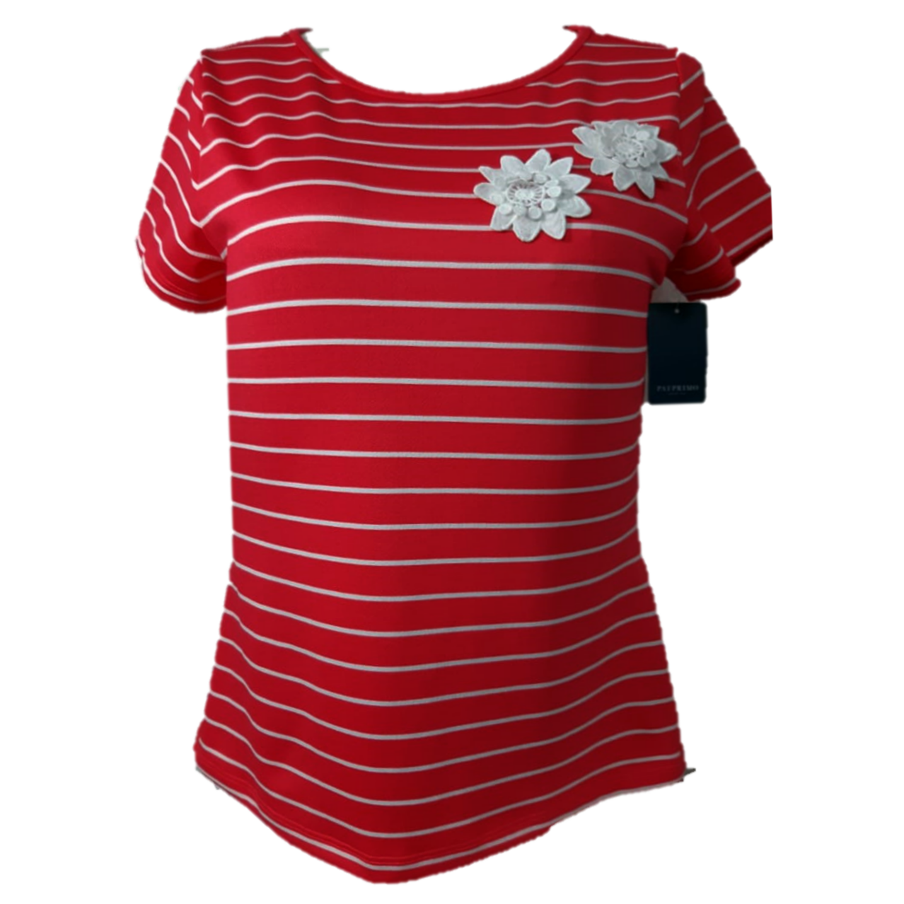 camiseta roja flor