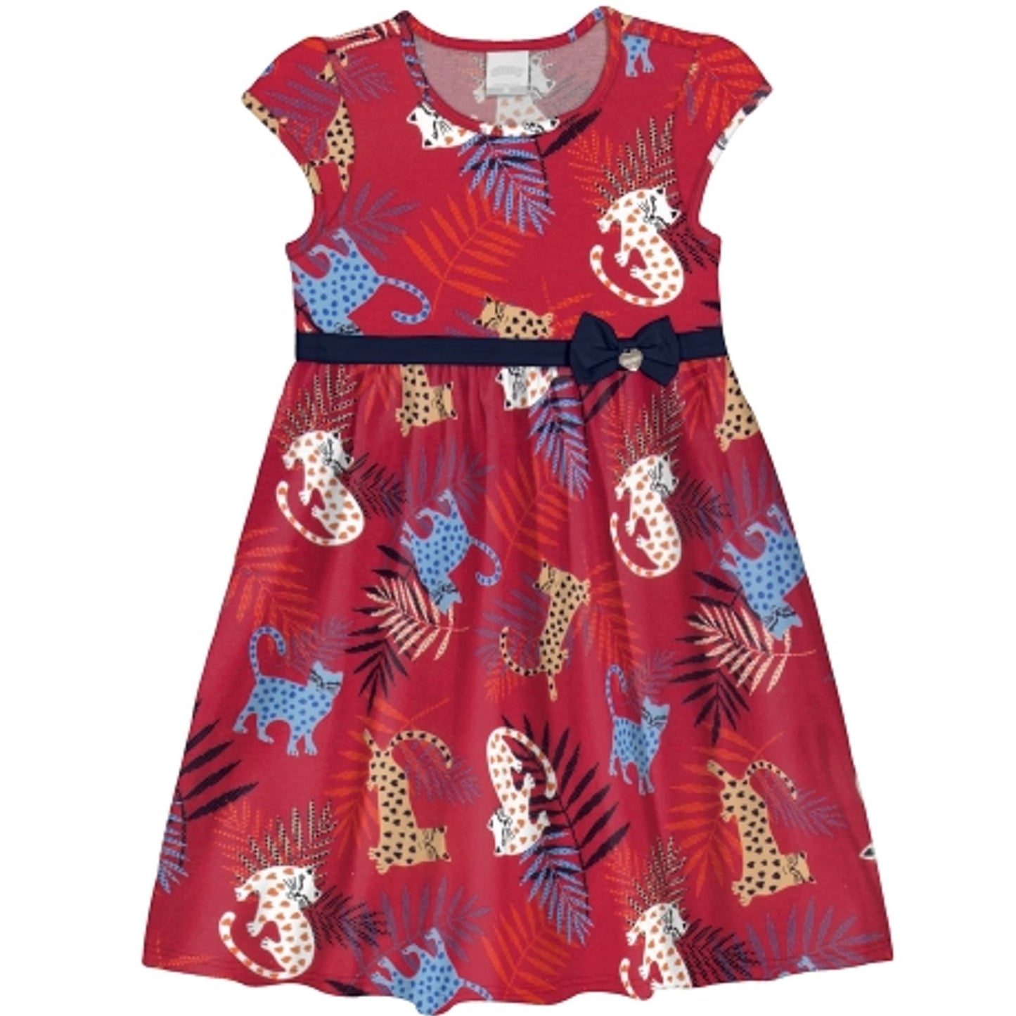 Vestido rojo estampado Alakazoo