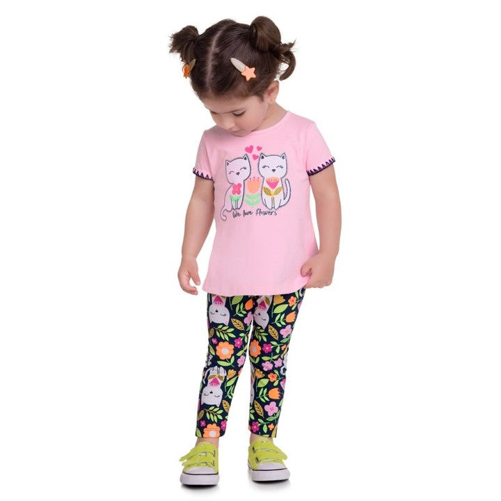 Conjunto niña gatitos