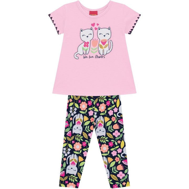 Conjunto niña gatitos