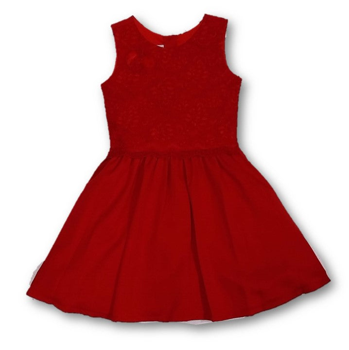 Vestido rojo campana niña
