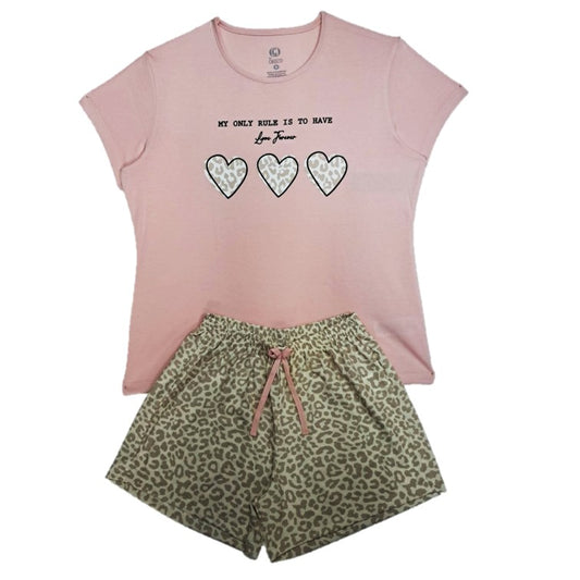 Pijama dama corazon
