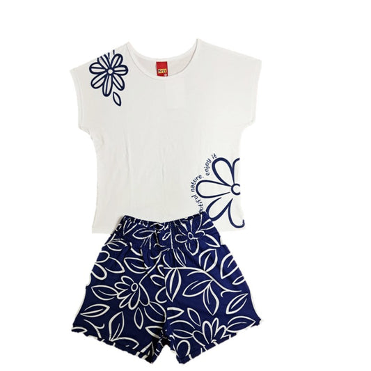 Conjunto flores azul