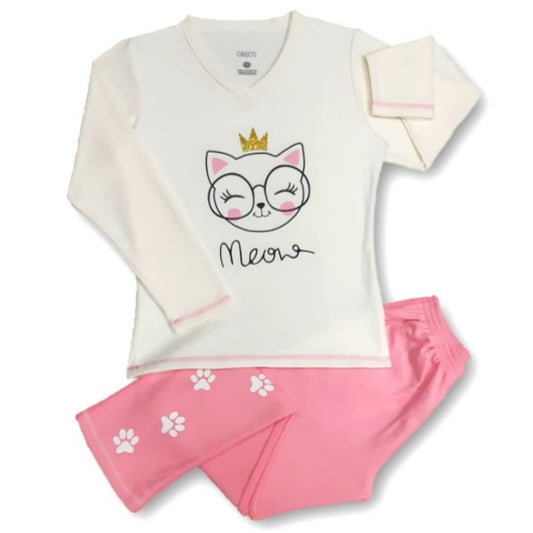 Pijama para niña gato